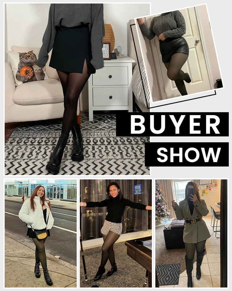 Translucent Fleece Lined Tights